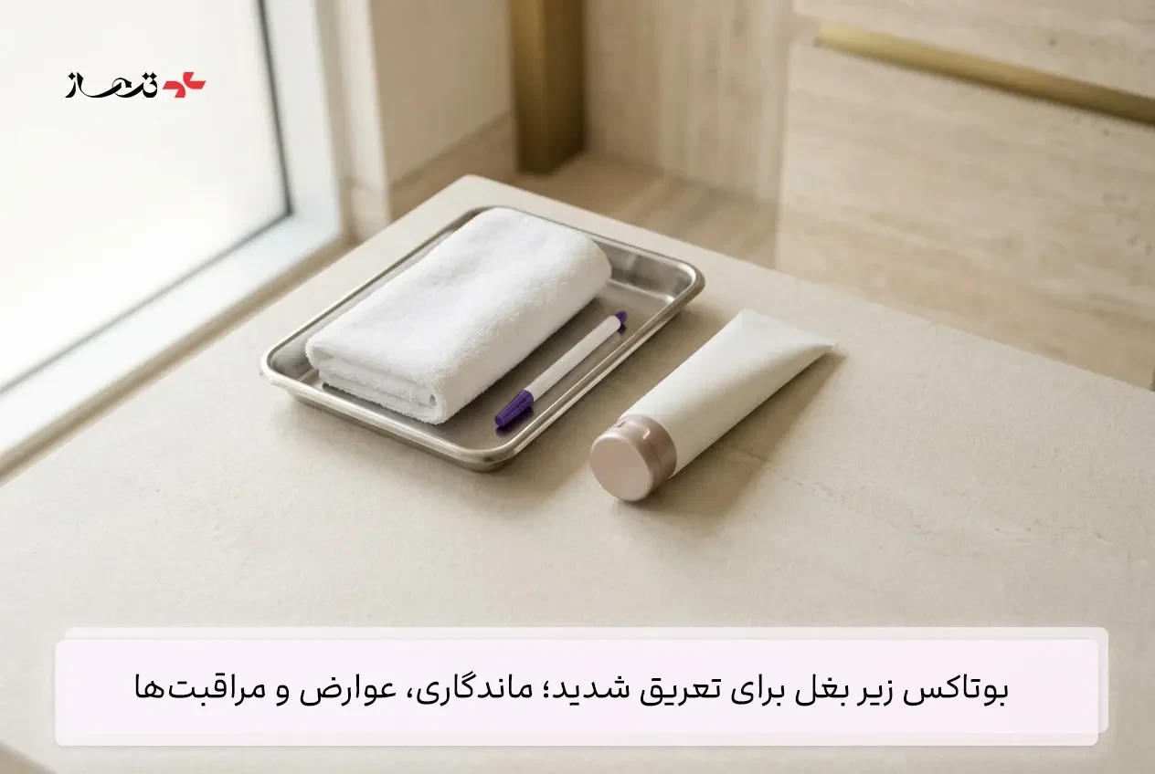 بوتاکس زیر بغل برای تعریق شدید؛ ماندگاری، عوارض و مراقبتها